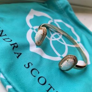 Kendra Scott Erica Kyocera White Opal cuff
